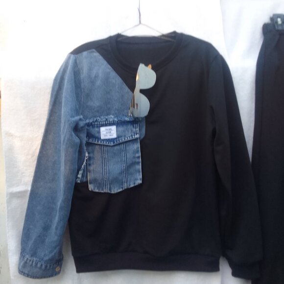 Bundle sunglasses&stylish fashion coordinate demi cotton sweatshirt&pant set NWT - Picture 3 of 9